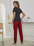 FASHION CASUAL PRINTED SHORT-SLEEVED TROUSERS PAJAMAS SET