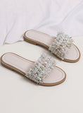 PEARL FLAT SANDALS AND SLIPPERS