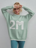 CLASSY WOMEN LOOSE LETTER WARM SWEATER