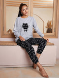 FASHION LONG SLEEVE PAJAMAS SUIT