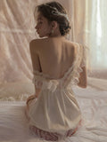 SEXY SILK DEEP V SEXY PAJAMAS