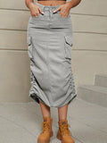 CASUAL MID-LENGTH SKIRT