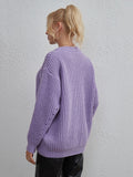 STYLISH SEXY LOOSE FASHION CASUAL V-NECK SWEATER