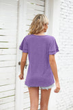 V-NECK LOOSE PULLOVER T-SHIRT