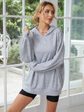 FASHION SOLID COLOR HOODED PADDED HOME CLOTHES