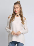 FASHION SOLID COLOR ROUND NECK LOOSE PULLOVER SWEATER