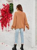Flower Cardigan Lantern Sleeve Sweater Coat