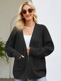 CLASSY RETRO LONG KNITTED CARDIGAN SWEATER COAT