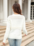 Solid Color Long Sleeve Pit Sweater