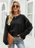 FASHION LOOSE CASUAL LONG-SLEEVED PULLOVER SWEATER