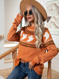 CLASSY HALLOWEEN RETRO POLKA-DOT LONG-SLEEVED SWEATER
