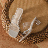 WOMEN WORD TRANSPARENT SANDALS SLIPPER