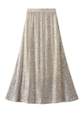 High Waist Sequins Mid-length Hip Skirt