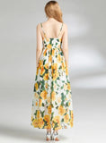 SLEEVELESS SILM PRINT SUSPENDER SRESS
