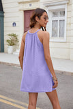 SOLID COLOR HALTER LOOSE SLING DRESS