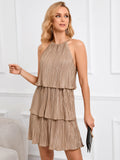 FASHION HALTER TIERS LADIES DRESS
