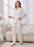 FASHION SILK-LIKE LONG SLEEVE PAJAMAS SET