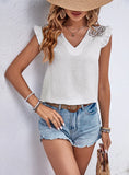 WOMEN LACE STITCHING SHIRT TOP