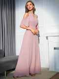 SLIM-FIT BIG SWING CHIFFON DRESS
