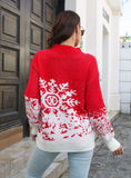 FASHION CHRISTMAS LANTERN SLEEVE LOOSE SWEATER