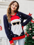 FASHION CHRISTMAS ROUND NECK PULLOVER LOOSE SWEATER