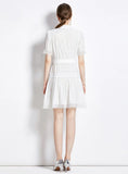 HOLLOW SLIM WAIST SHIRT DRESS