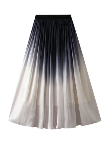 HIGH WAIST SLIM GRADIENT YARN SKIRT