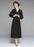 CROCHETED OPENWORK LACE SLIM DRESS