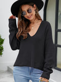 STYLISH LOOSE-FITTING BAT SLEEVE SWEATER