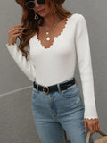 CLASSY PULLOVER LOOSE SOLID COLOR WOMEN'S SWEATER