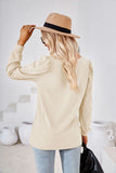SOLID COLOR JACQUARD LONG SLEEVE T-SHIRT