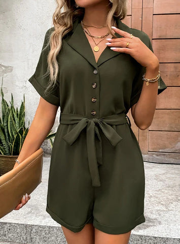 SUMMER LOOSE SHORT-SLEEVED JUMPSUIT