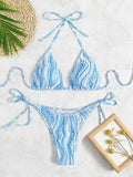 SEXY PRINT BACKLESS BEACH BIKINI