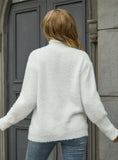 Turtleneck Solid Color High Neck Sweater