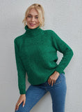 FASHION PURE COLOR SIMPLE FASHION TURTLE NECK SWEATER
