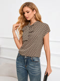 CONTRAST SHORT-SLEEVED SHIRT T-SHIRT