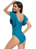 LOTUS LEAF BIKINI ONE-PIECE SWIMSUIT