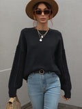 FASHION SOLID COLOR ROUND NECK TWISTED ROPE TOP