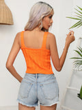 TWIST KNIT SLING SLEEVELESS U-NECK SWEATER