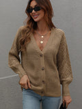 FASHION SINGLE-BREASTED KNITTED CARDIGAN LOOSE SWEATER