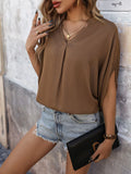 BAT SLEEVE SOLID COLOR SHIRT
