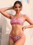PRINTED SEXY TWO-PIECE BIKINI SUIT