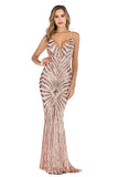 SEXY V-NECK SUSPENDER SEQUINED DRESS