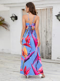 BOHEMIAN PRINTED SUSPENDERS DRESS
