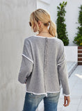 Round Neck Fringed Sweater