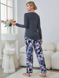 FASHION WINTER V-NECK LONG-SLEEVED PAJAMAS