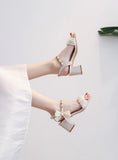 SUMMER THICK HEEL HIGH HEELS SANDAL