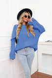 FASHION LARGE-SIZE PULLOVER KNITTED SWEATER