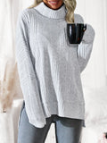 FASHION HIGH-NECKED WOOL-CATCHING KNITTED TOP