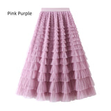 Women Mesh Cake Skirt